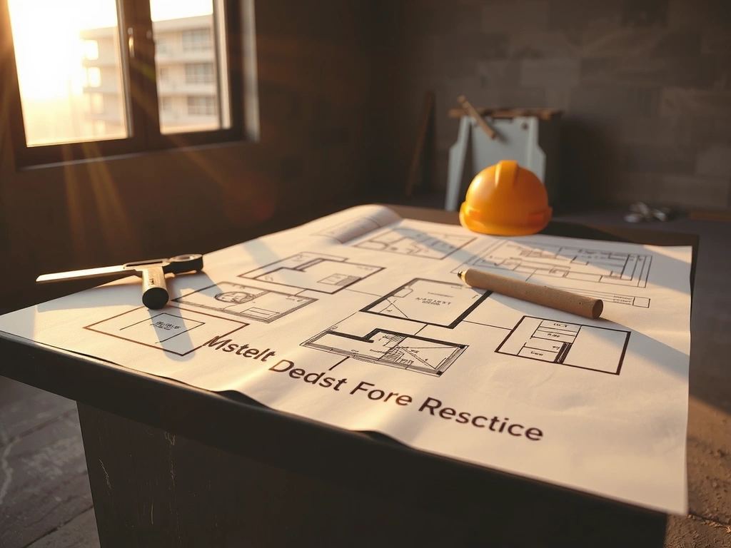 Plano de obra en sitio